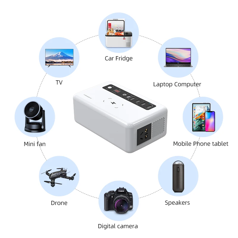 Top Quality Lazada 200W 6000mah Short Circuit Protection Small Size Smart Portable Power Station 1000W