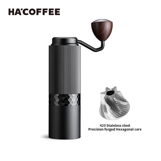 High Quality Portable Manual Coffee Grinder Stainless Steel Burr Metal Body Hand Crank Bean Coffee Grinder Manual