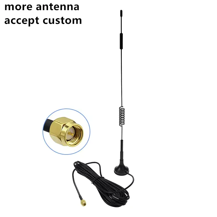 Custom 698-960MHz Magnetic Sucker 7dBi High Gain 50Ohm SMA Male Connector  Interface Impedance Magnetic Sucker Antenna