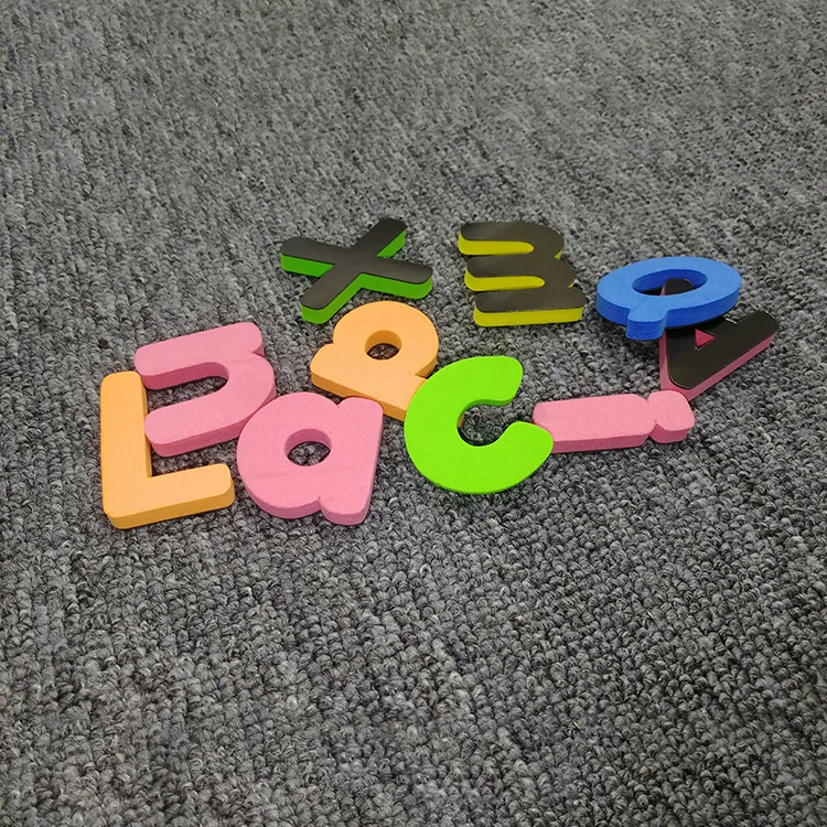 Free sample products kids educational eva foam alphabet lower case magnetic letters numbers for whiteboards