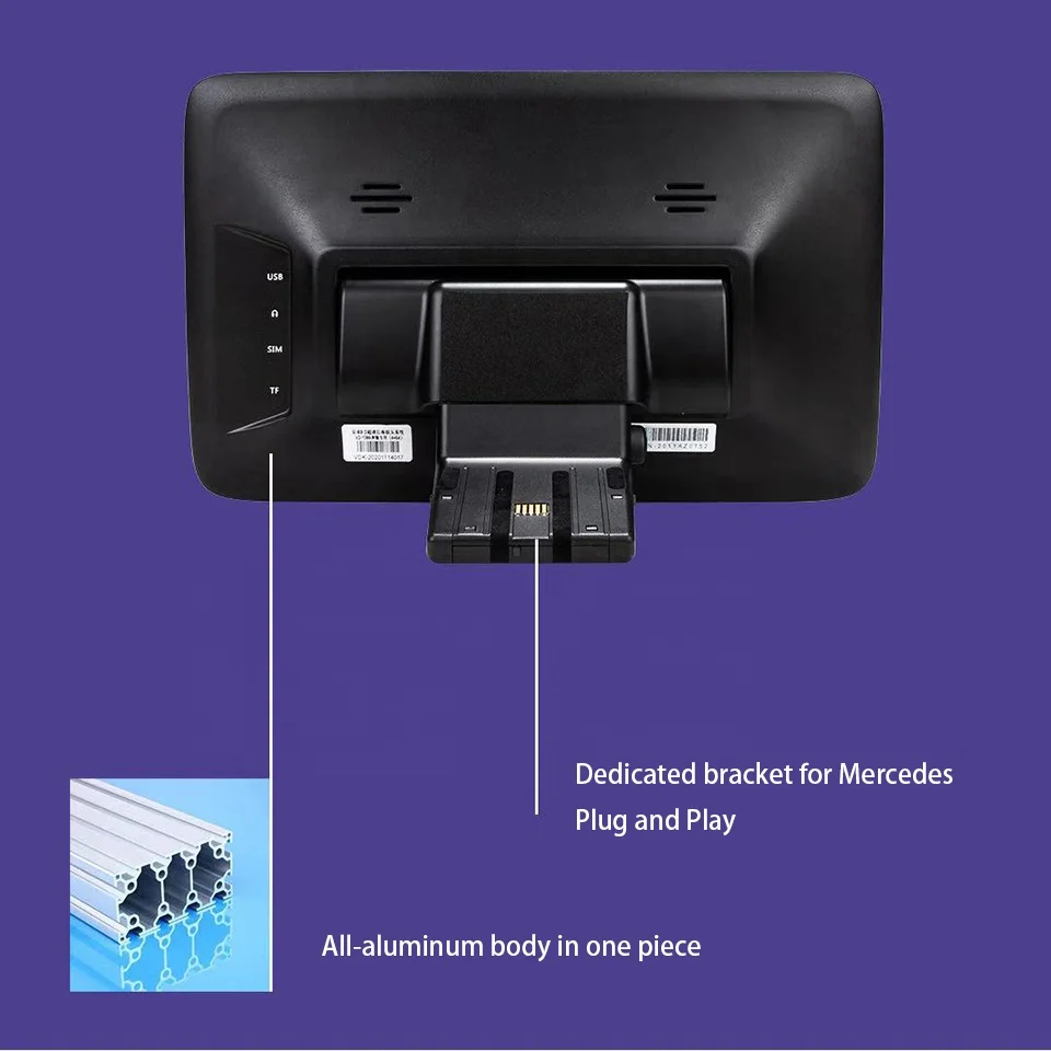 Included Plug-in Device Two Pcs 13.3 Inch Android 11 HD 3+32G Full IPS Touch Screen Headrest Monitor for Mercedes GLC S E V GLS