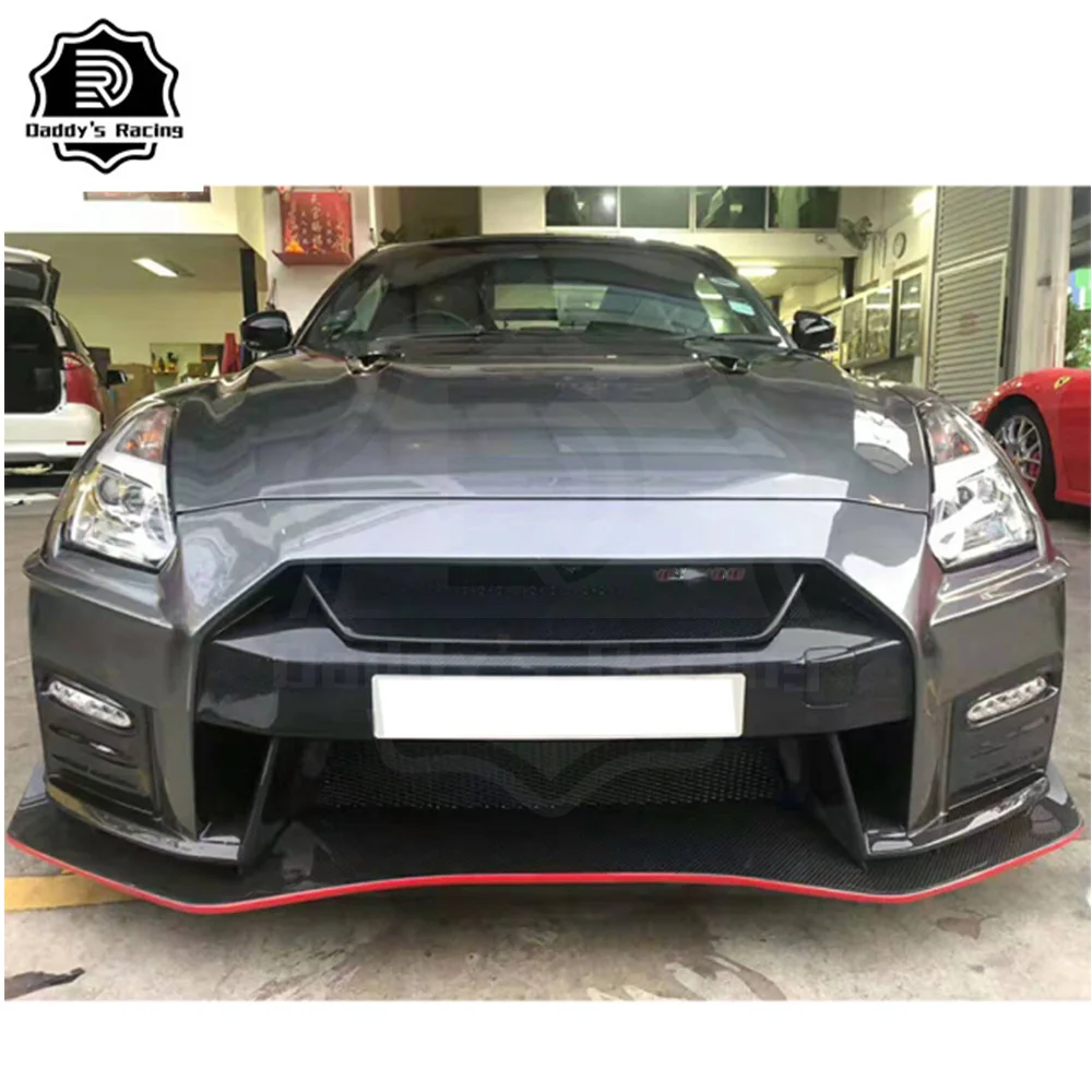 Комплект кузова из углеродного волокна подходит для 2008-2016 R35 GTR NSM стильная Передняя Задняя бампер боковая юбка задний багажник