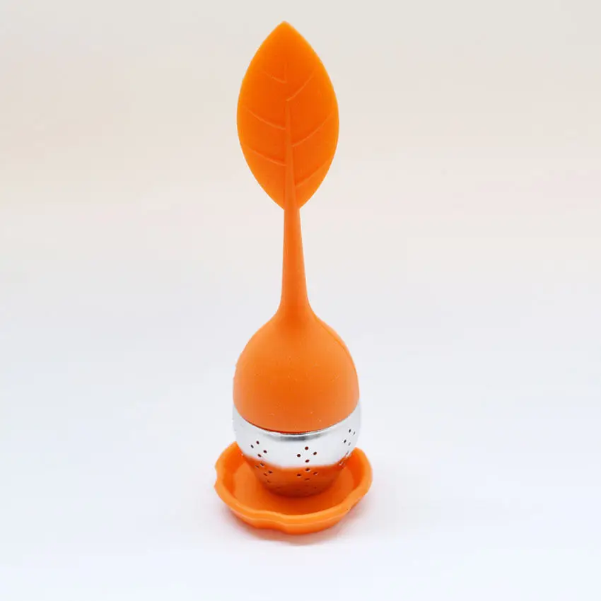 Stainless steel tea infuser tea filter silicone leaf tea strainer small and exquisite easy to carry