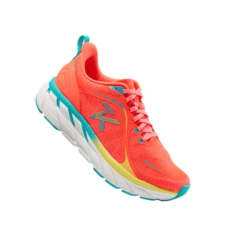 latest cushioned running shoes transparent mono filament mesh runners unisex fluo red athlete sneaker