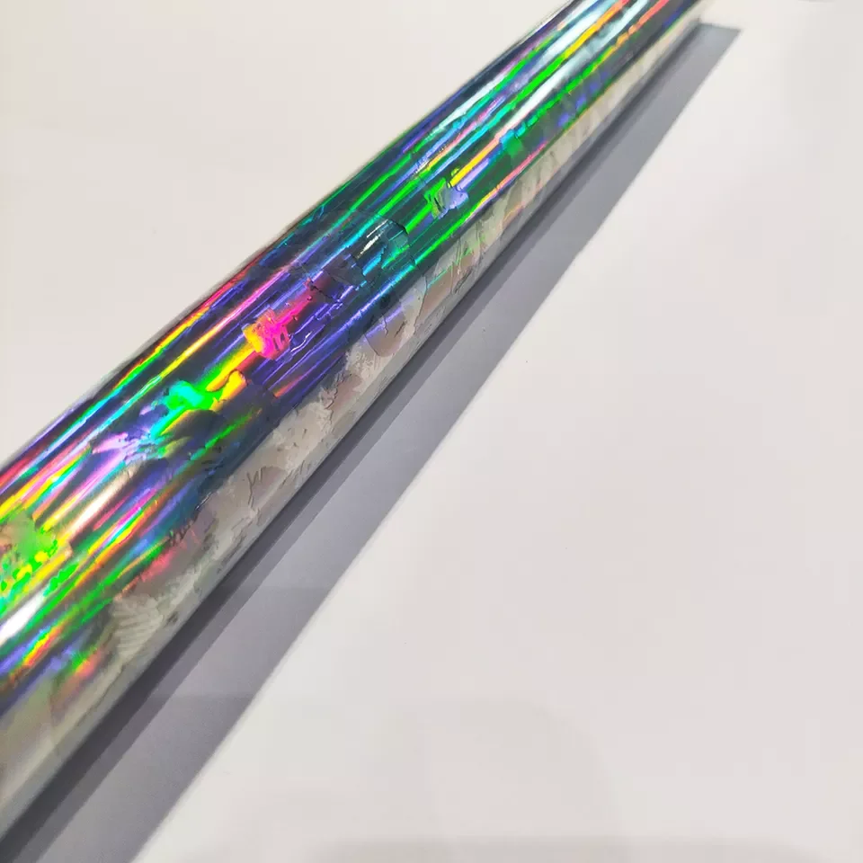 Free sample cloud pattern holographic laser bronzing film for blending textiles and leather