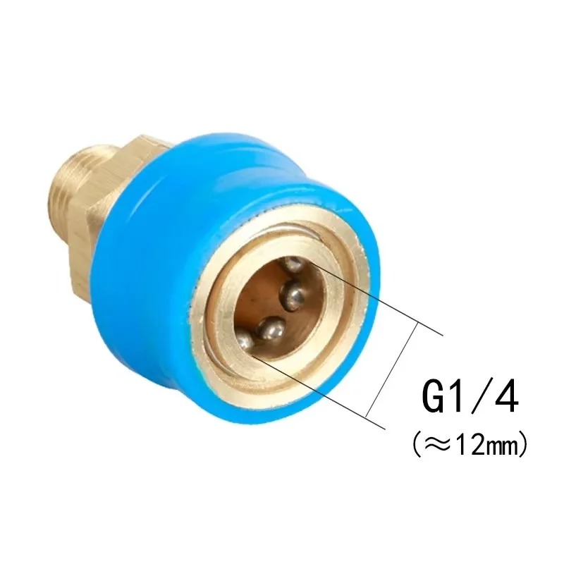 NBT Brass G1/4 Quick Coupling Kit Blue Sheath Quick Connector Pressure Washer Quick Connect Fittings