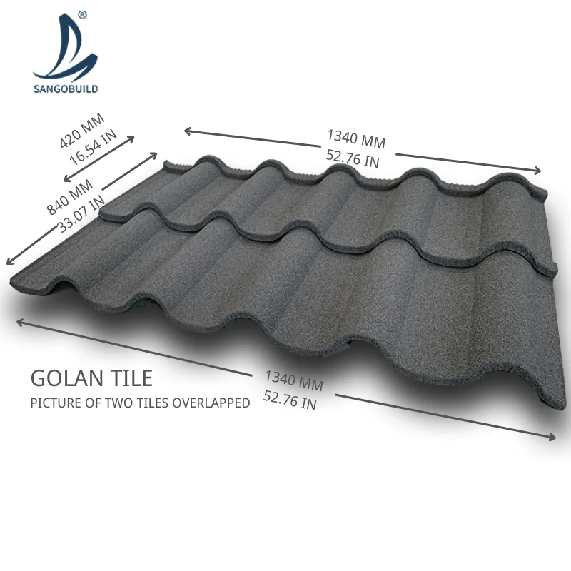 New Zealand Standard 0.45mm 0.42mm 0.50mm Stone Coated Roof Tiles Aluminum Zinc Metal Zinc Coated Roofing Sheets In Morocco