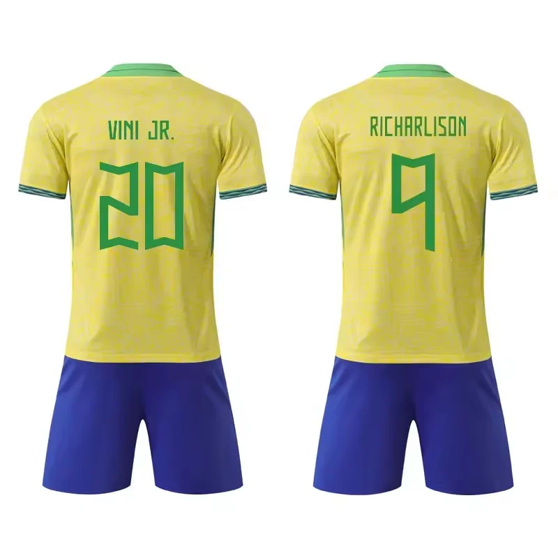 2024 Brasil Camisola de futebol maillot de football Футбольная Форма футбольная рубашка мужские детские полные комплекты бразильской футбольной майки