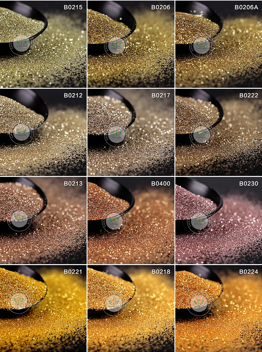 Bulk Polyester Metallic Glitter Powder Glitter Gold Powder for Decorative Paint Printing Inks Leather Crafts