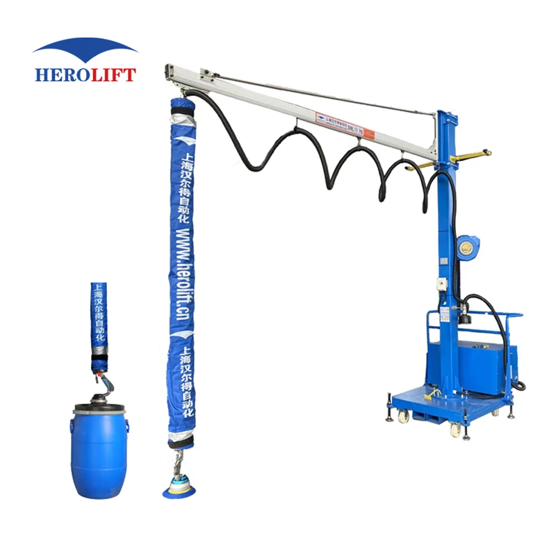 CE vacuum tube lifter elevator for bags boxes plates loading stacking pail up