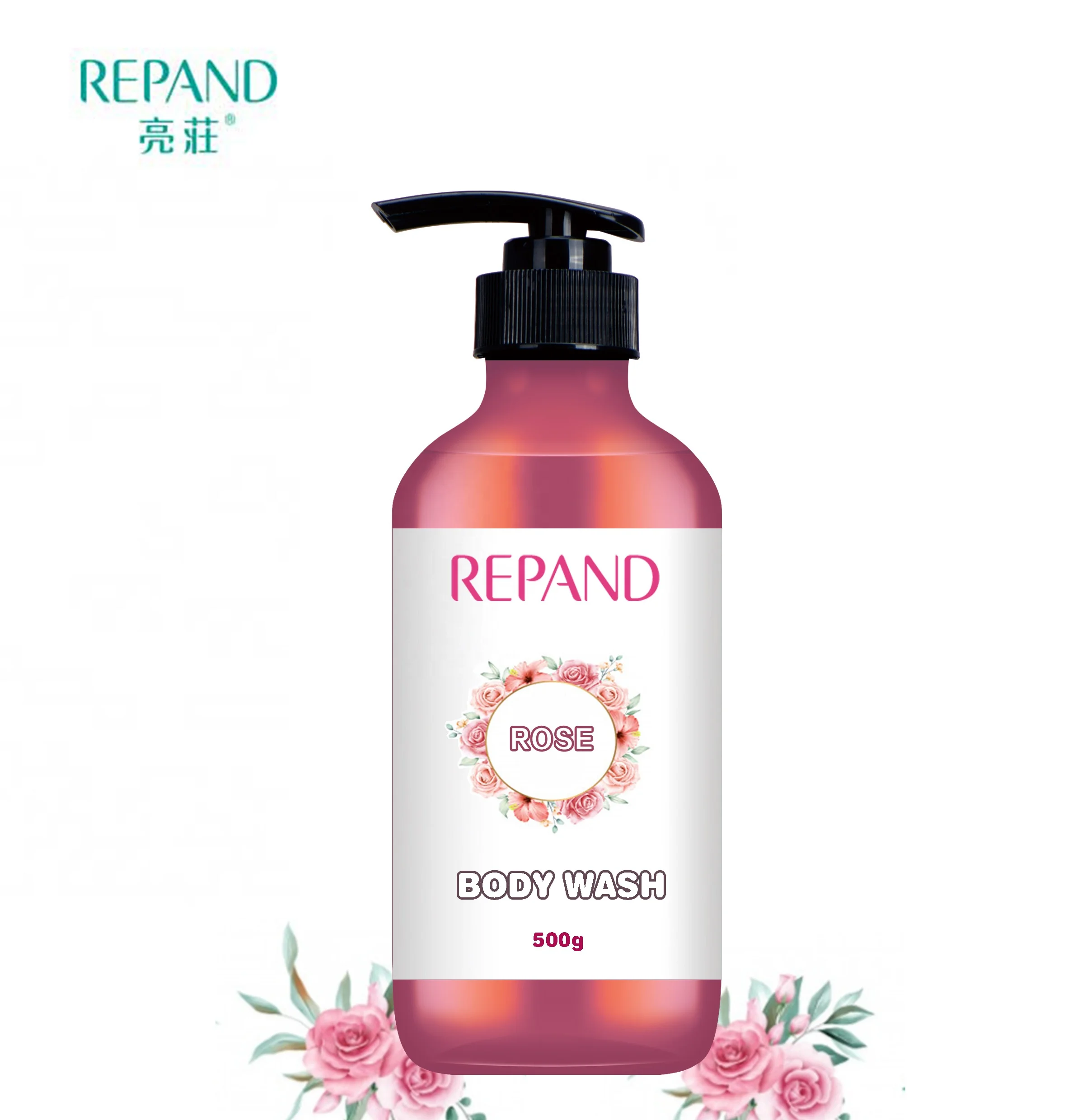 
Best whitening rose essential oil shower gel body wash private label 