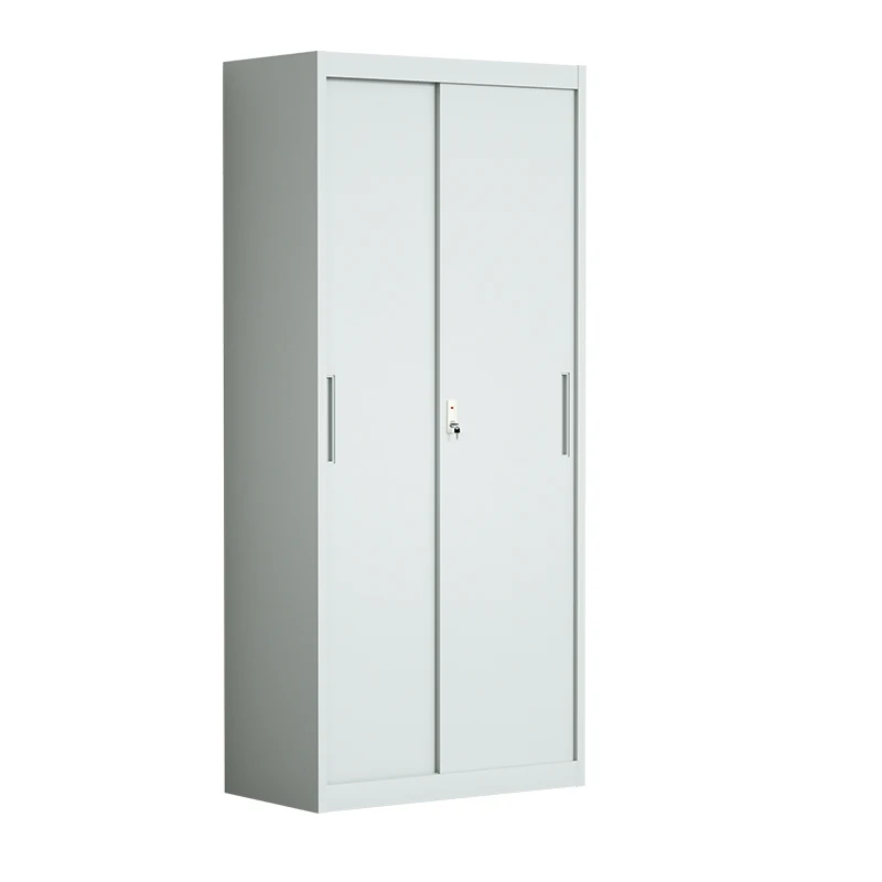 Office Furniture Metal Filling Cabinet Iron Cupboard Steel Cabinet Storage Staff  File Cabinet with 2 Sliding door and 4 shelves