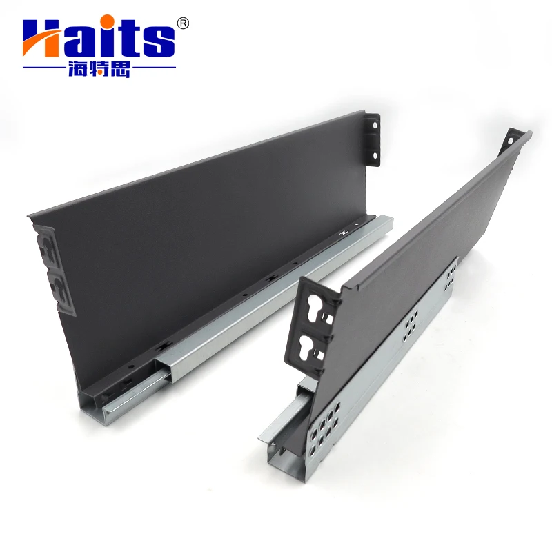 Slim Soft Close Metal Box Drawer Slide Full Extension 20 inch Drawer Box Slide Furniture Fittings