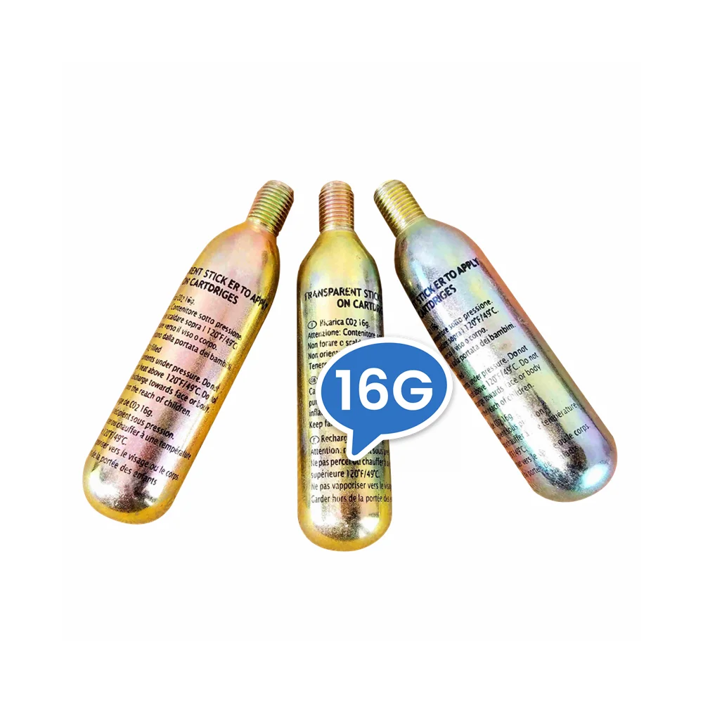 beverage grade 16g 8g 12g 33g co2 threaded  cartridge mini co2 beer key cylinder 100% safe for food and beverage use