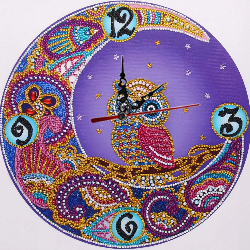 5D DIY Special Shaped Diamond Embroidery Wall Clock Diamond Painting Cross Stitch Watch Diamond Mosaic Rhinestones Home Decor