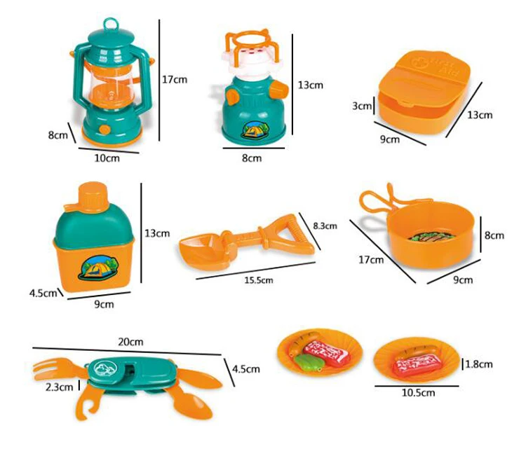 
Children plastic camping cook set toy interesting camping toys for sale 