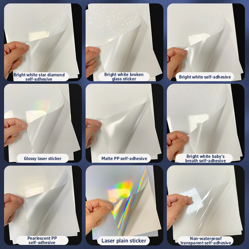A4 Clear Vinyl PET Self-adhesive Photo Paper Inkjet Transparent Stickers Waterproof Custom Self Adhesive Vinyl Sticker Paper