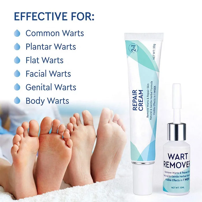 OEM Natural Maximum Strength, Easy & Quick Results for Plantar, Common, Genital Warts Liquid Wart Remover Set
