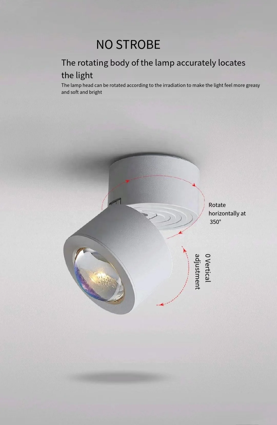 Spotlight Sunset Wall Projector Round Light Led Surface Mounted Ceiling Lamp Adjustable Cob Downlight