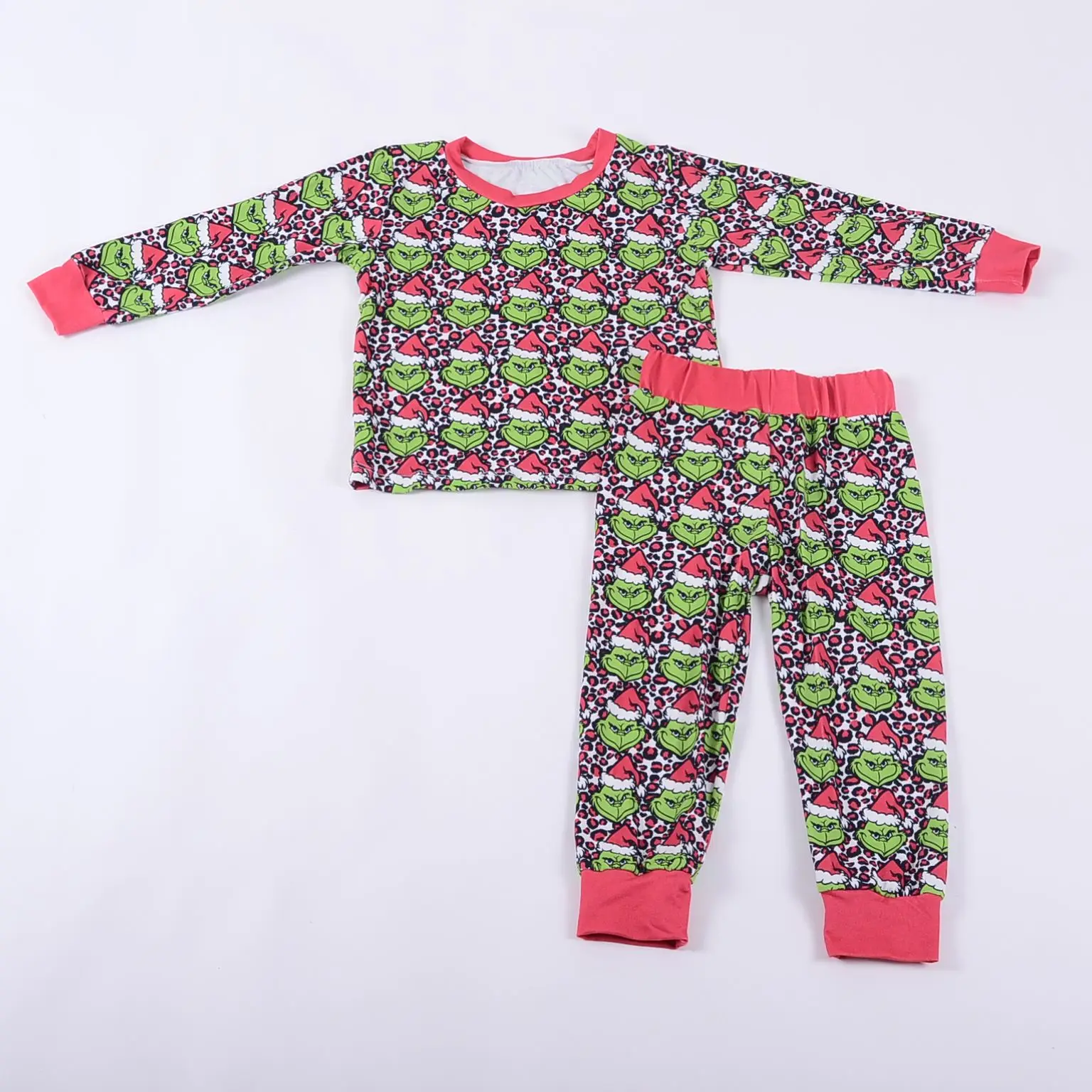 Bc1-9 New Design OEM Winter Pajama Set Service Long Sleeve Kids Clothing Trousers Set Toddlers Christmas pajamas