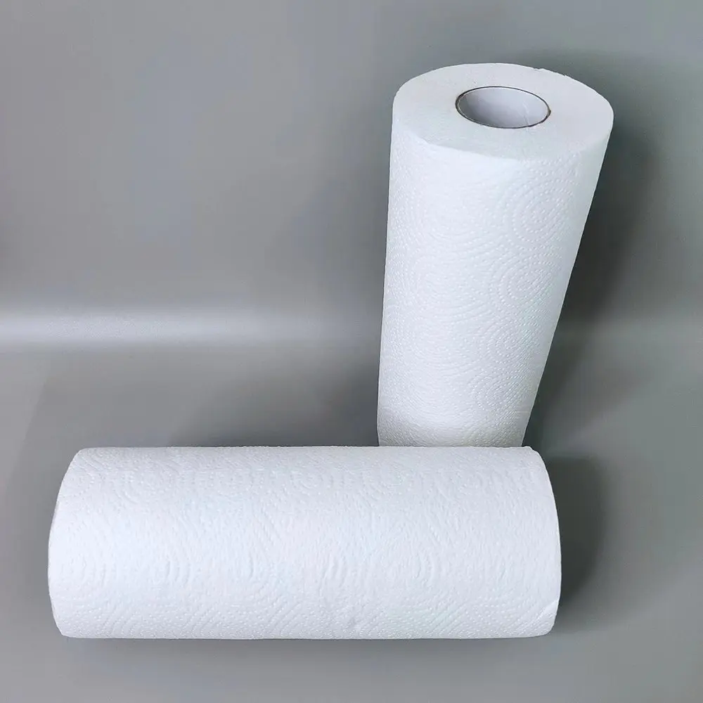 virgin wood pulp pure cellulose Maxi Roll hand paper towel Factory whole sale price 2ply Kitchen paper towel roll