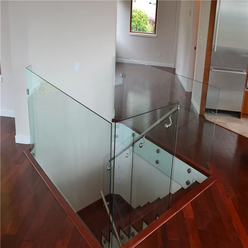 Glass railing studs glass panel railing aluminum crystal glass stair railing balusters