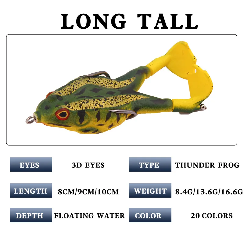 USA Vintage Air Bravvo Hollow Body Killer Pike Soft Rubber Superiorfishing Surface Thai Winner Fake Frog Lure Bait Latex 1pcs