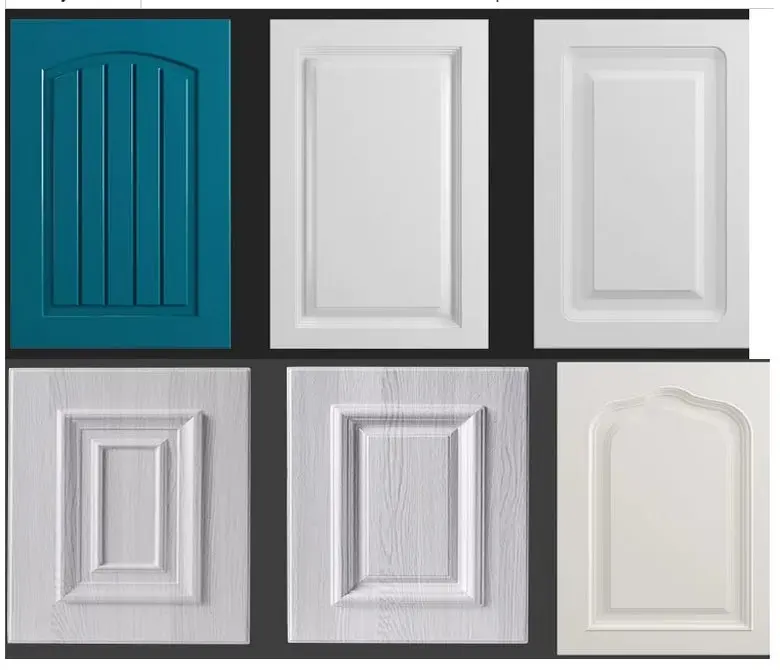 Customized Size White PVC Melamine Laminate Cabinet Door Shaker Kitchen Doors Kitchen Doors