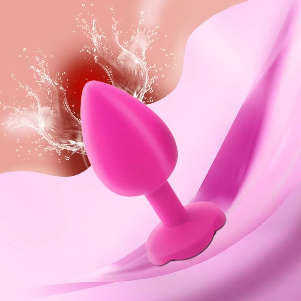 Adult Manufacturers Wholesale Rose Silicone Anal Plug posterior Butt Plug for Anus Stimulation Alternative SM Flirting Toy