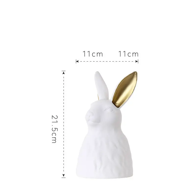 luxury golden elk head rabbit head swan head decorative vase