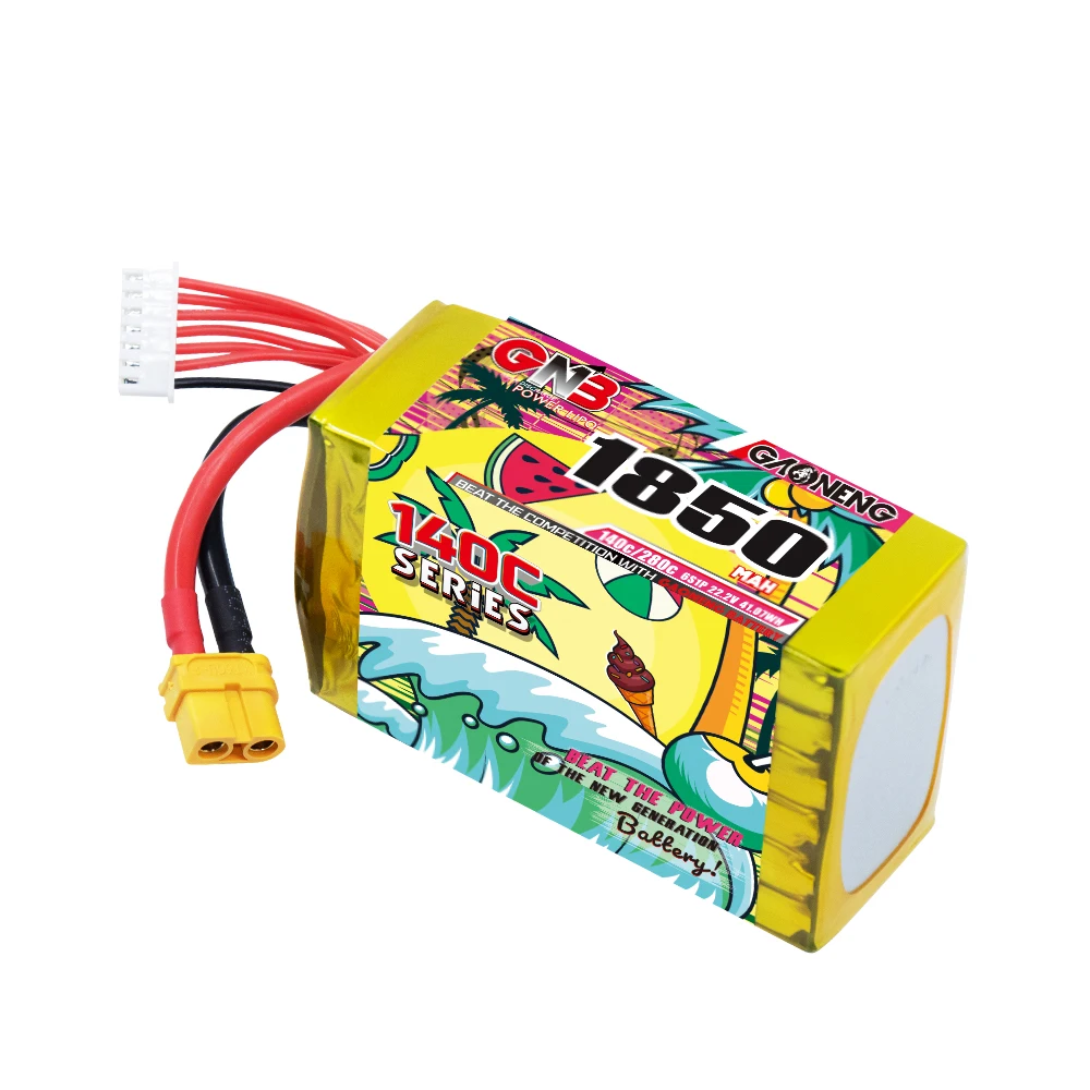 GAONENG GNB 1850 мАч 22 2 В 6S 140C XT60 LiPo аккумулятор высокопроизводительный RC хобби литий-полимерный мягкий пакет гоночный FPV квадроек