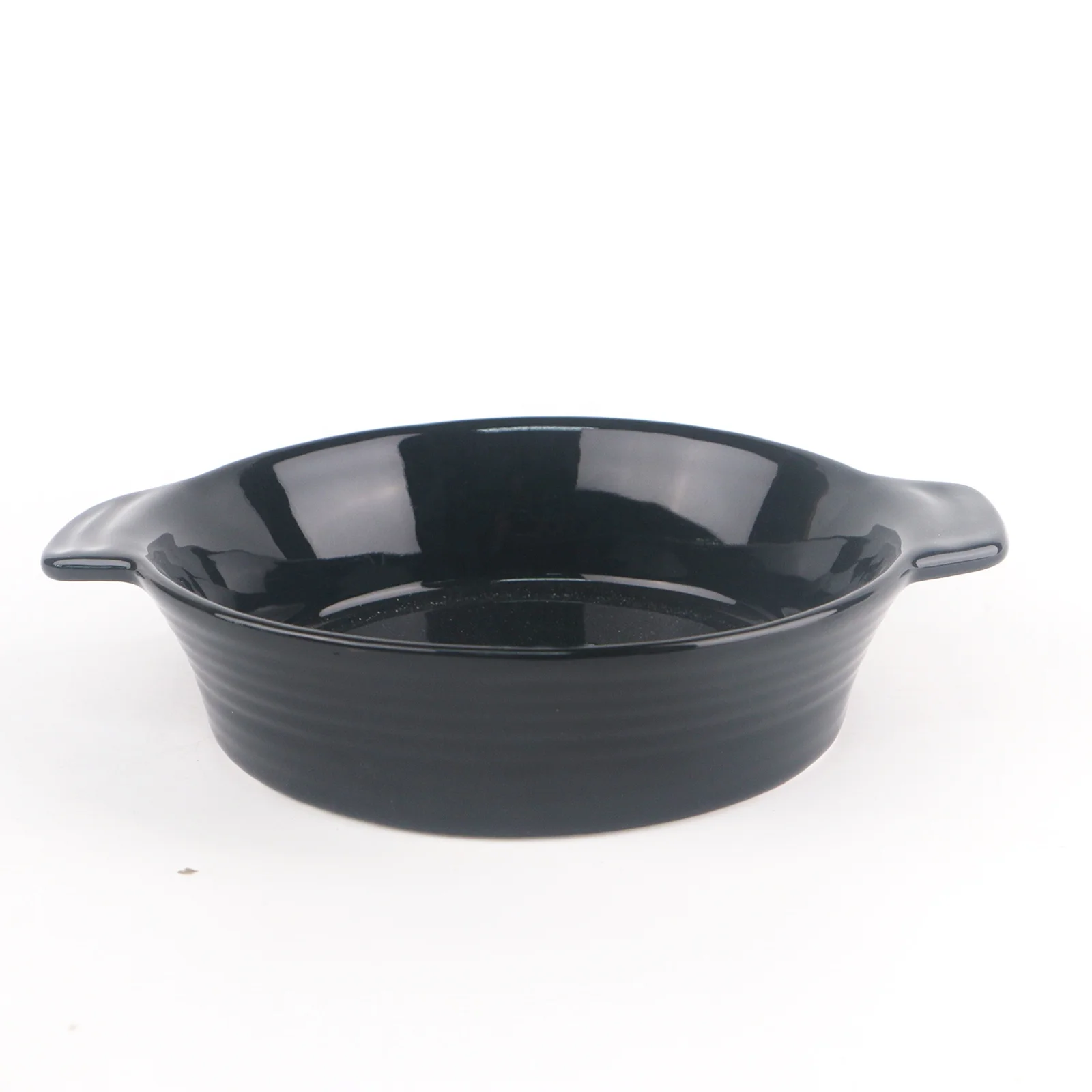 Круглая легкая глазурованная высококачественная керамическая посуда и сковородки для домашнего использования в ресторанах, гостиницах