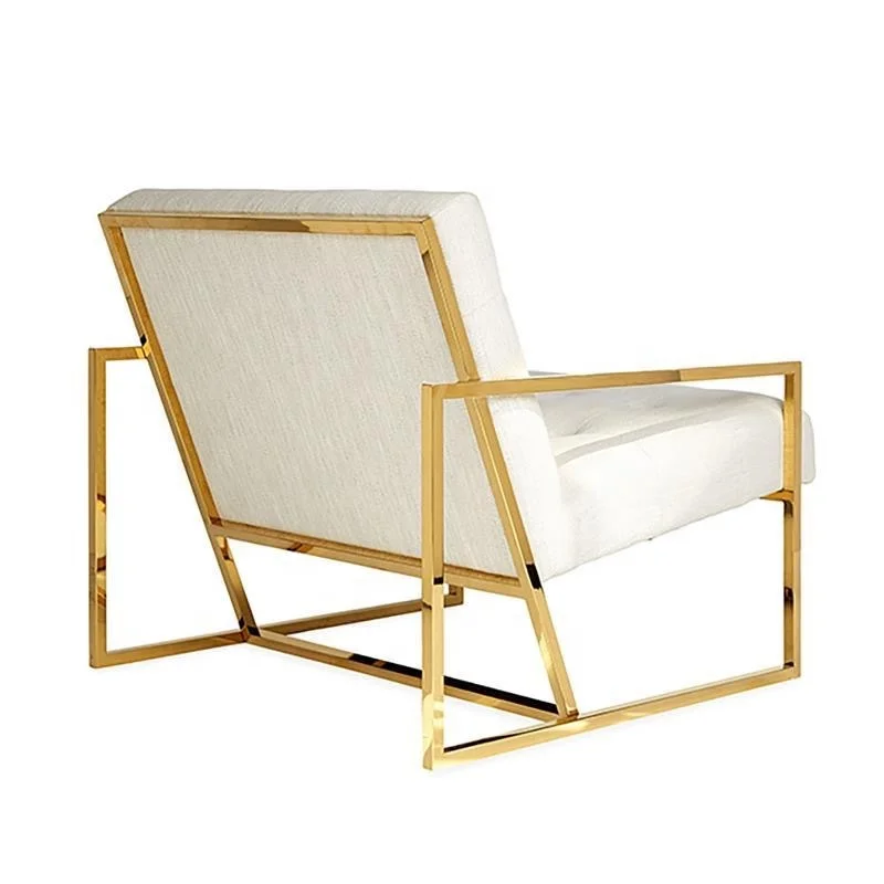 Modern fabric with stainless steel frame sofa chair living room furniture