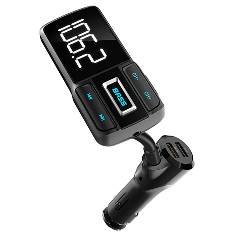 Handsfree Car Kit FM broadcast Dual Transmitter USB car Charging bluetooth car fm transmitter Modulator
