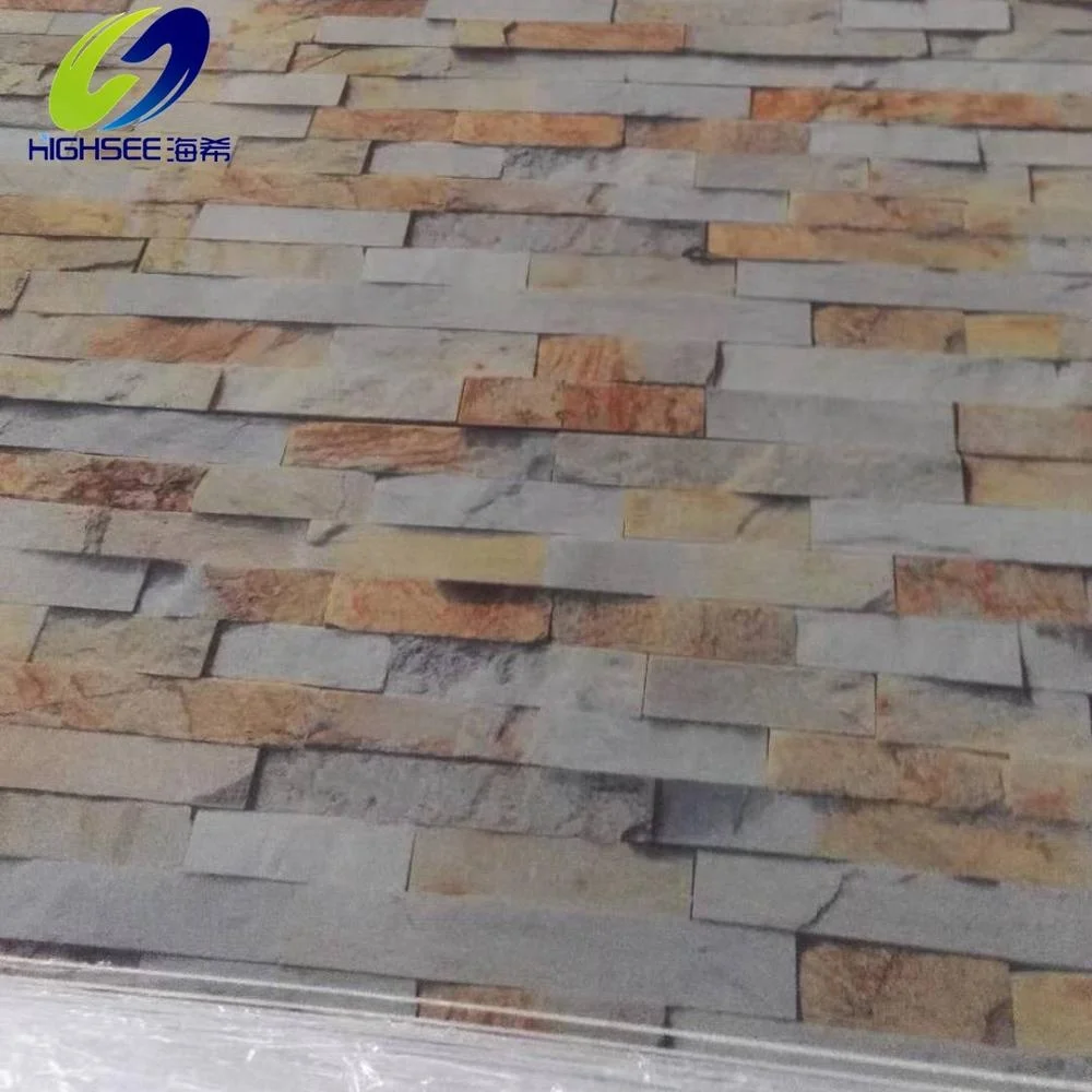 
Blue Brick 3D decorative faux stone PVC sheet for tv wall 