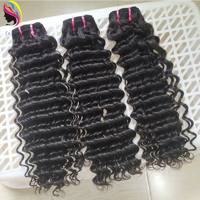 Deep Wave 12a Double drawn raw brazilian peruvian vietnamese indian Fumi virgin vendor 100% human hair extension bundle