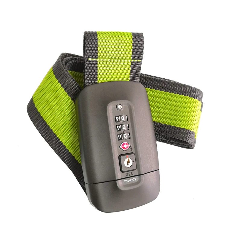 high quality tsa approved travel suitcase luggage strap belt with tsa lock