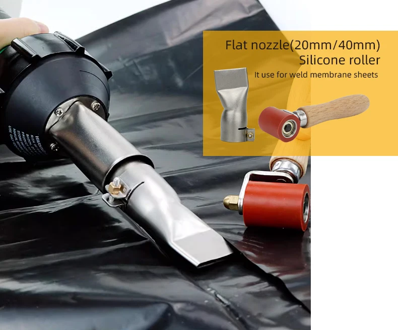 RTS708 industrial handheld 1600W Hot Air Heat Gun Plastic welding torch welding machines for geomembrane pond liner