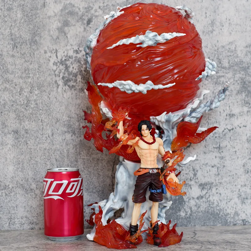 One Pieces  Fireball Ace GK hand do DOD Yandi Ace gift animation statue display piece tide play model pvc anime action figure