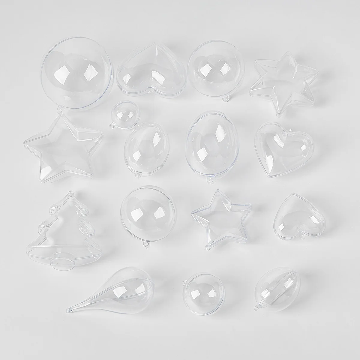 Personalized Hanging Clear Ball Custom Acrylic Plastic Christmas Crystal Xmas High Transparent Ball 2-40cm Ornament