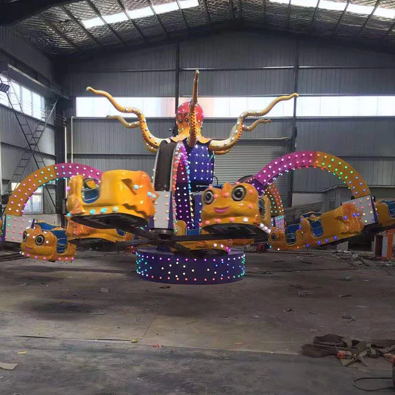 Commercial Outdoor Kids Attraction Import From China Amusement Park Rides Games Crazy Big Octopus Ride for Sale