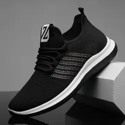 2022 Wholesale Mesh Breathable Slip On Men Shoes Sneakers Fashion Sport Running Shoes Athletic Tennis Walking Shoes for Men