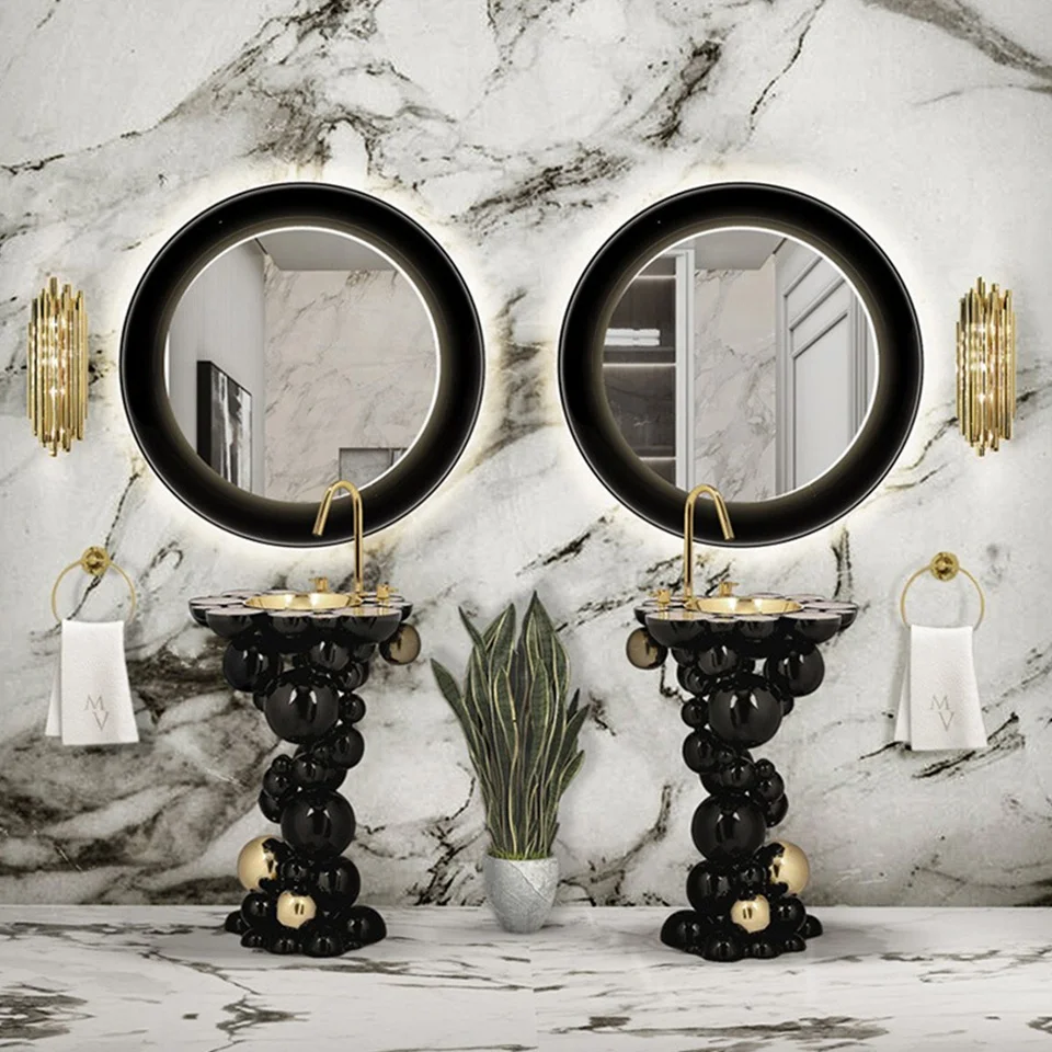 Postmodern Light Bubble Bathtub Wash Basin Set Stainless Steel Villa Luxury Guangdong Modern Freestanding 3 Years Drainer Center