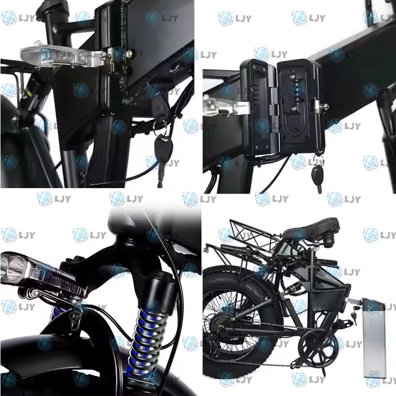 Складной электроскутер Fatbike 2 человека 750 Вт аккумулятор 48 В (54 В)/15-17AH для взрослых