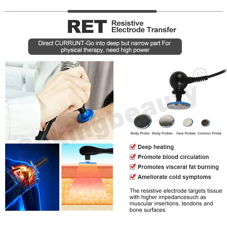 Ce physio tecar 3 в 1 oem для облегчения боли спине smart CET + RET PAD многофункциональная машина 448 кГц терапия