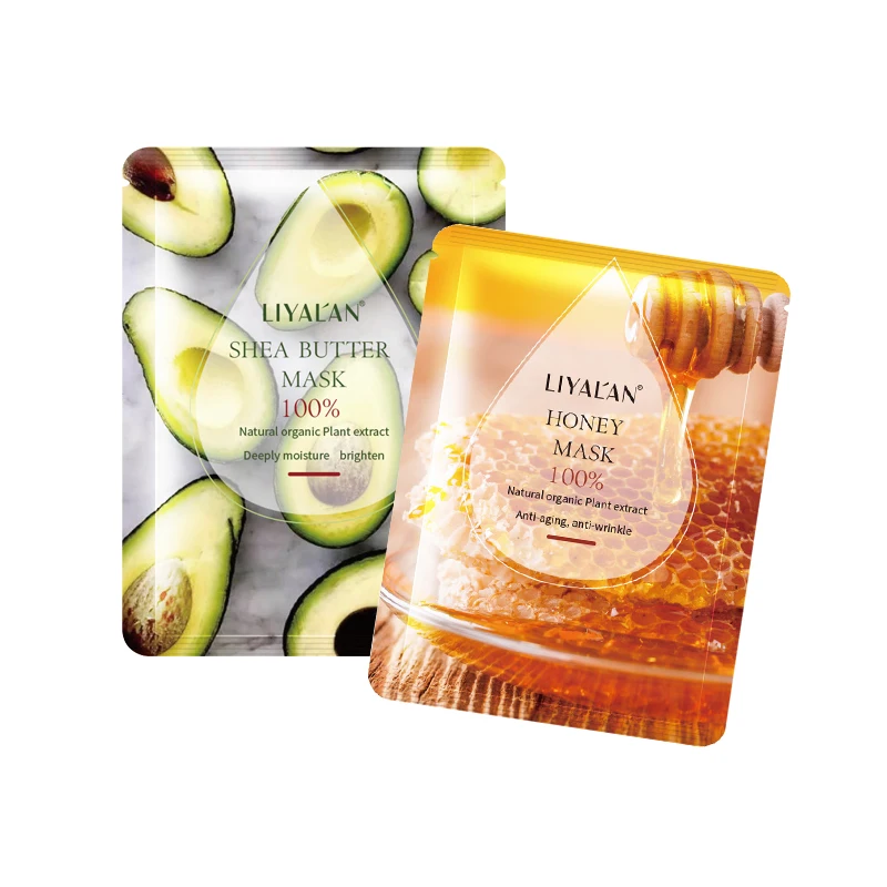 
 Антивозрастная маска для лица против морщин с органическими фруктами, розой, алоэ вера и медом  