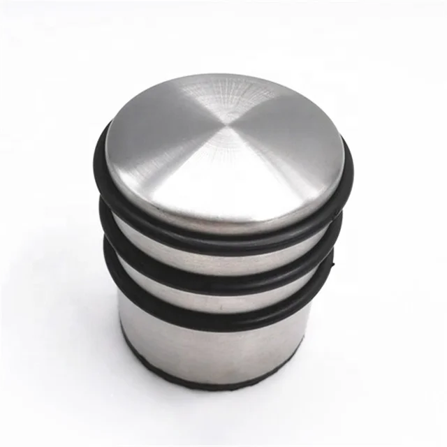 Heavy duty 1.1kgs D73xH83mm stainless steel door stoppers  with rubber rings stopper rubber door stopper security door stop