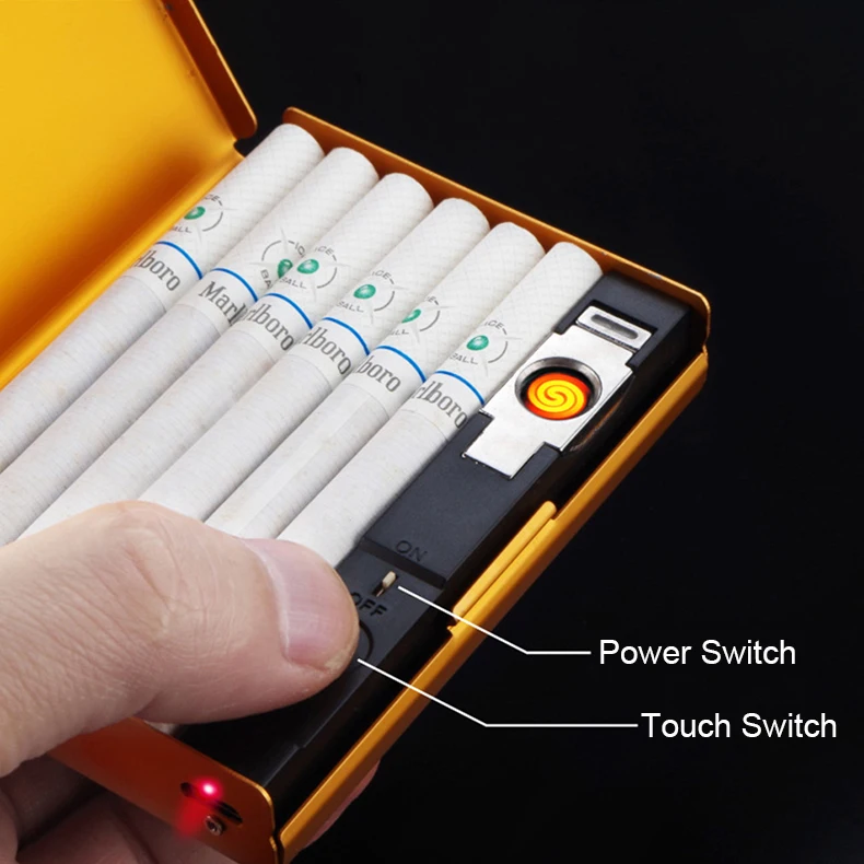 XY5000K7 New Design Cigarette case Household Rechargeable USB Cigarette Lighters OEM LOGO Tobacco Smoking Accessories