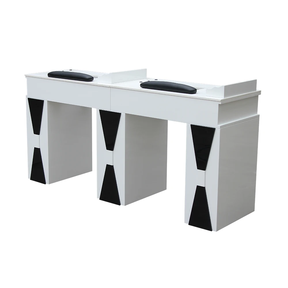 Beauty Spa Salon Nail Gel Station Furniture Aceton Proof Double Manicure Table
