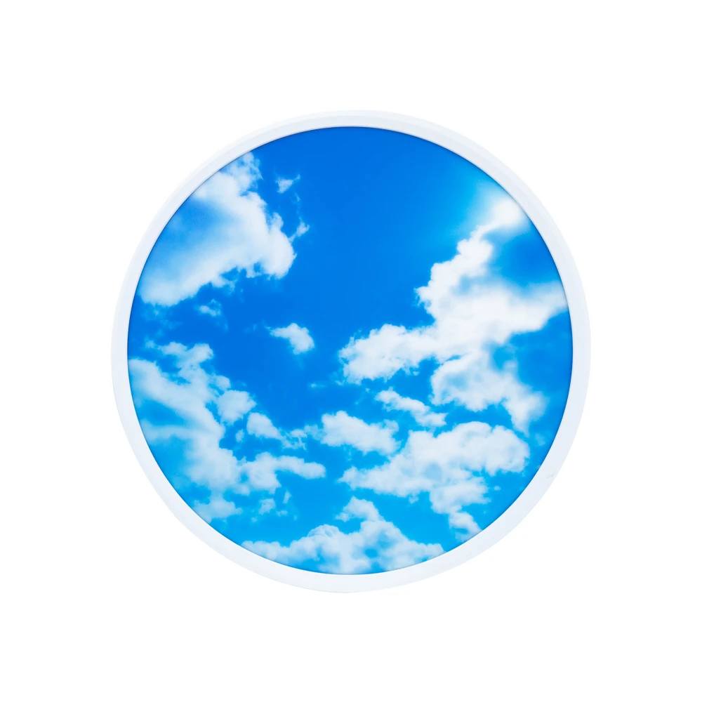 Three-color Non-polar Dimming Blue Sky White Cloud Design Colorful Lights Slim Led Ceiling Panel Lamps for Home Use